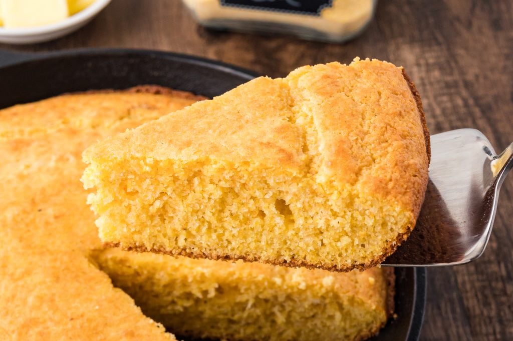 Skillet Cornbread by Tessie's Table.