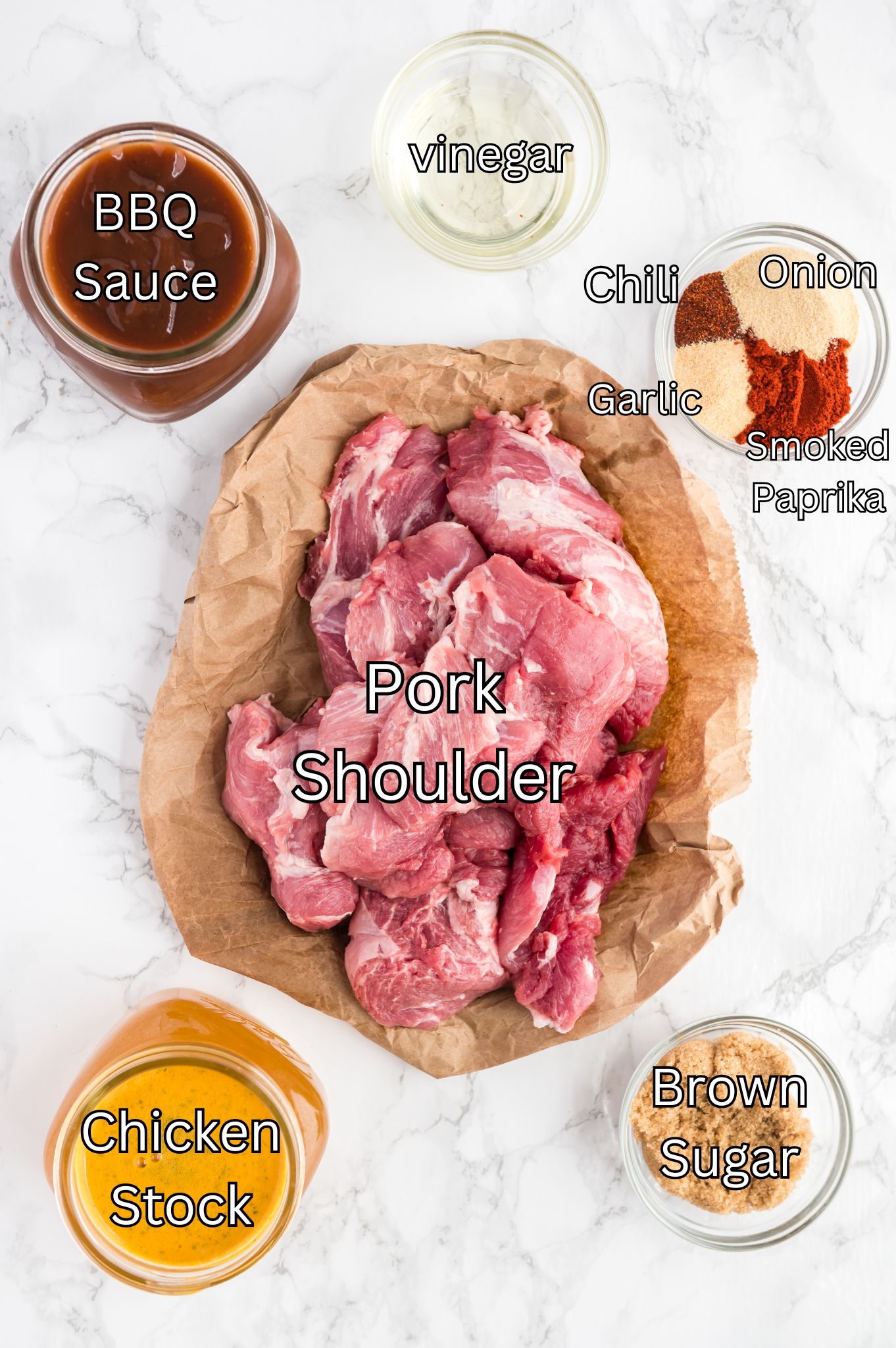 Ingredients to make Easy Instant Pot Pulled Pork