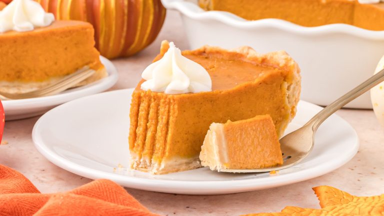 Easy Pumpkin Pie by Tessie's table.