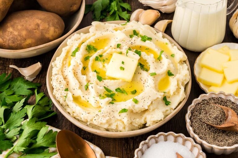 Garlic Mashed Potatoes by Tessie's Table.