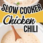 White Chicken Chili in a Crockpot.