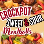 Slow Cooker Sweet and Sour Meatballs by Tessie's Table.