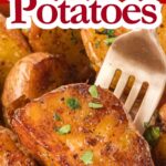Air Fryer Roast Potatoes by Tessie's Table.