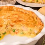 Inside shot of the turkey pot pie.