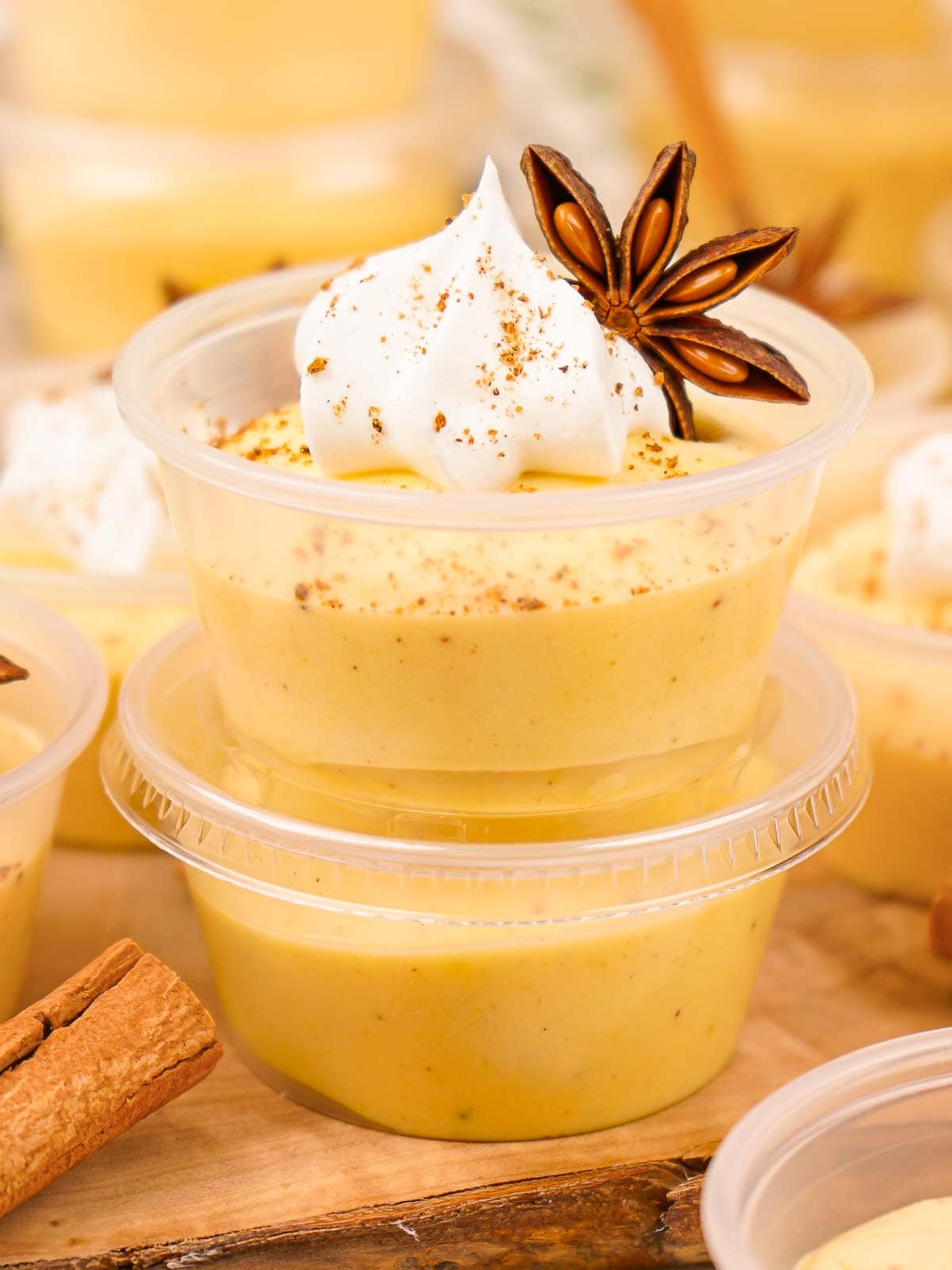 Eggnog Pudding Shots