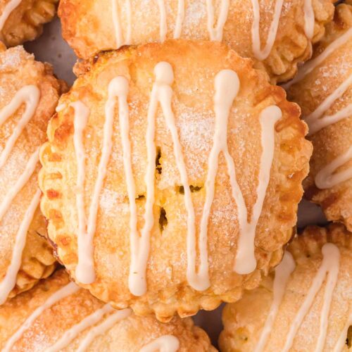 Pumpkin hand pies with maple glaze.