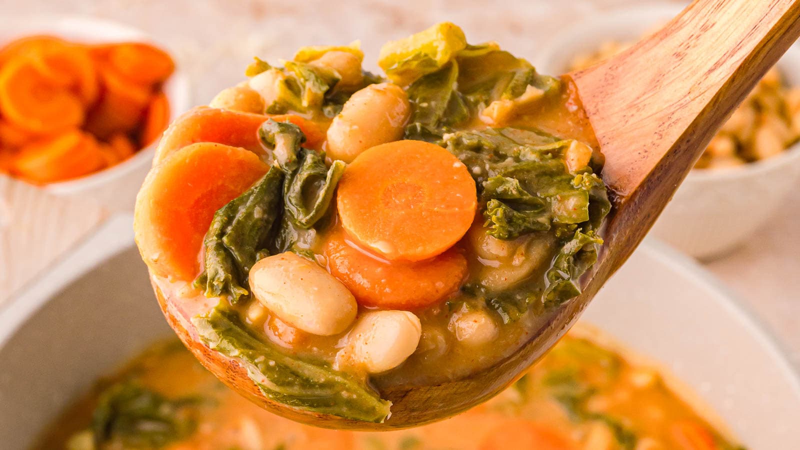 Kale and white bean Soup by Tessie's Table.