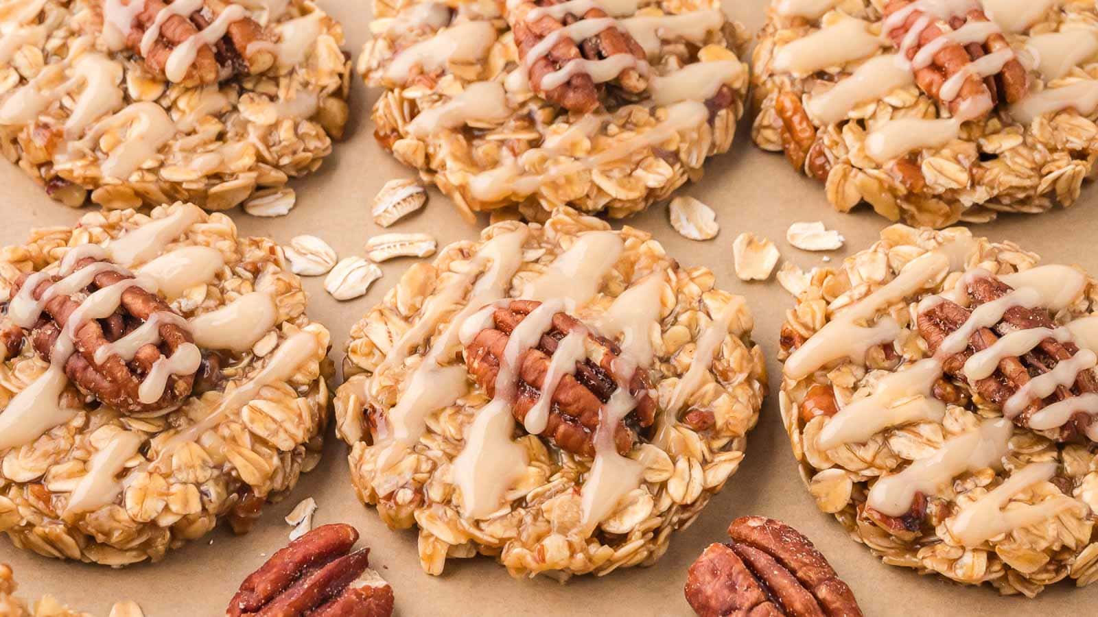 Maple Pecan No Bake Cookies by Tessie's Table.