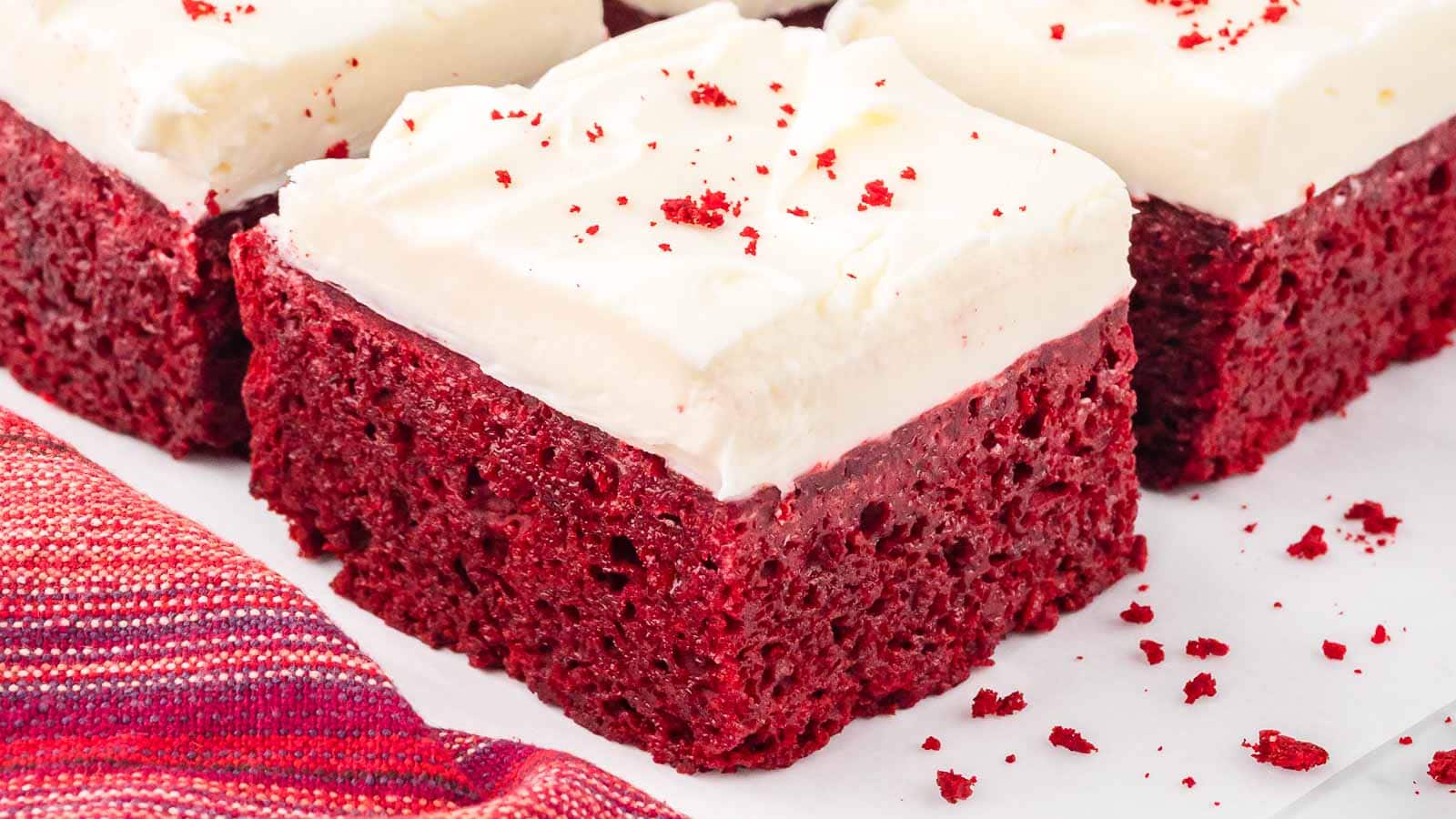 Red Velvet Brownies By Tessie's Table.