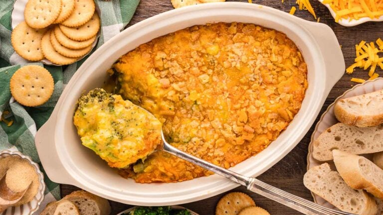 Southern broccoli casserole by Tessie's Table.