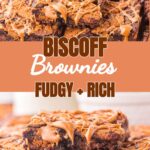 Fudgy biscoff brownies swirled with cookie butter.