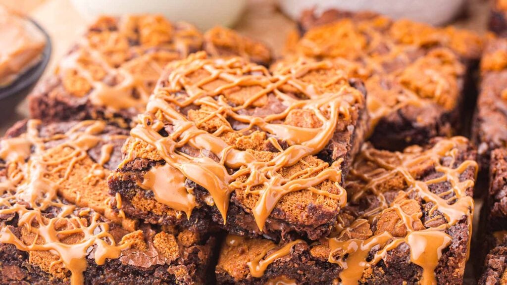 Biscoff Brownies by Tessie's Table.