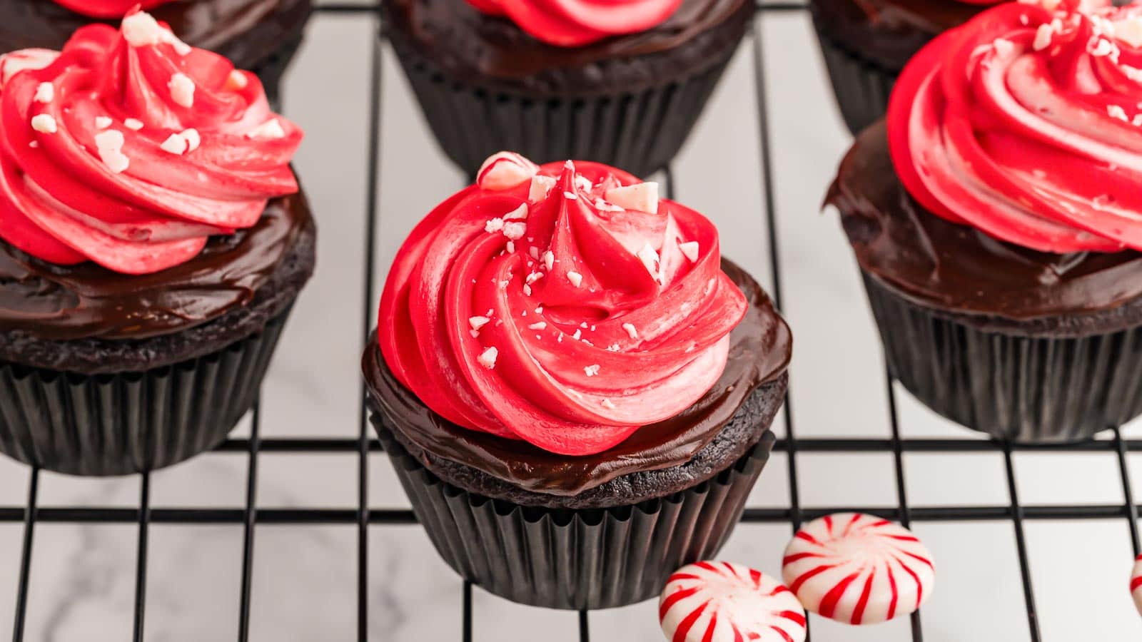 Chocolate Peppermint Cupcakes by Tessie's Table.