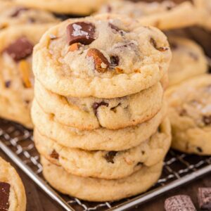 A stack of Pistachio Cookies.