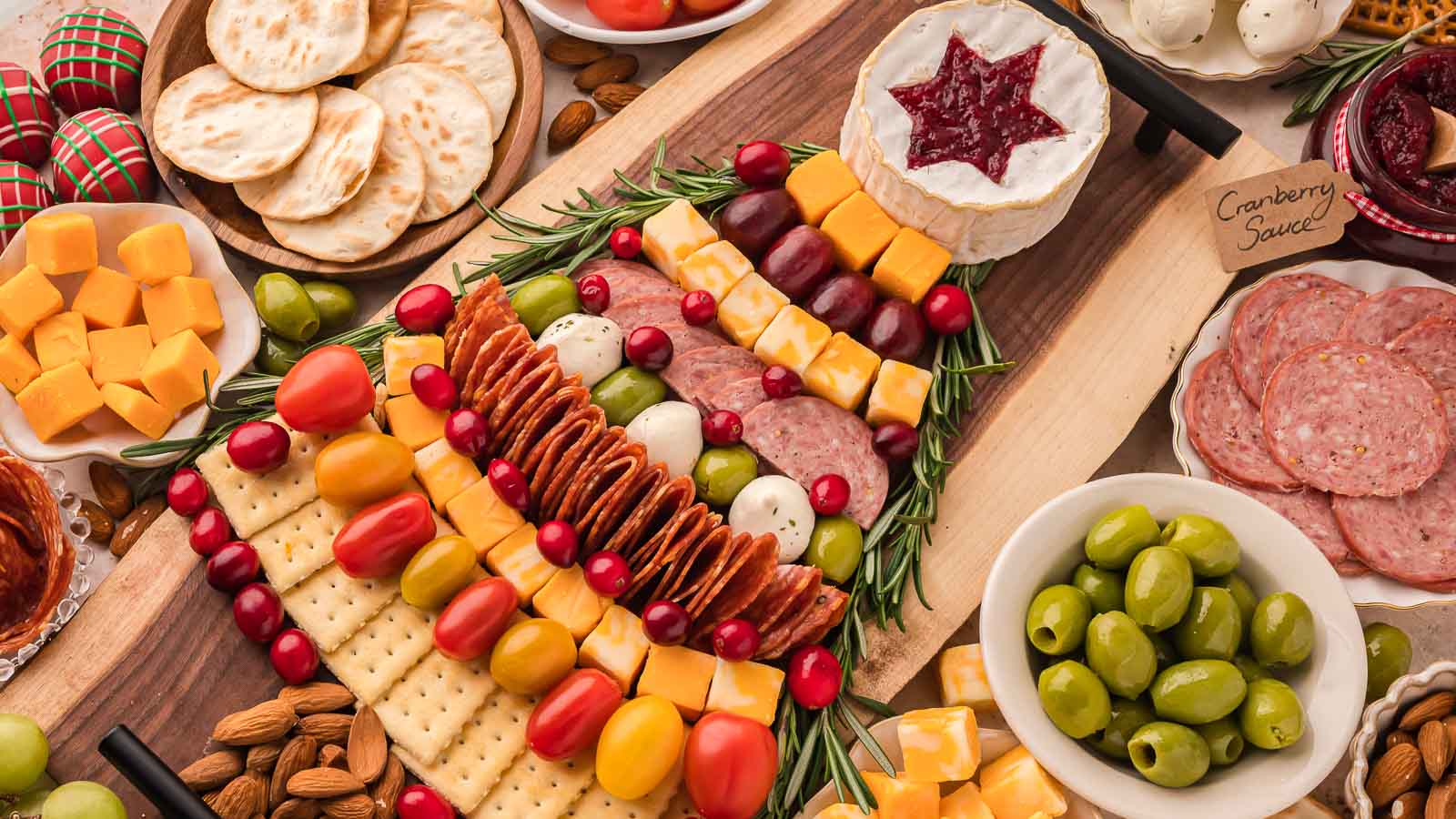 Christmas Tree Charcuterie Board by Tessie's Table.