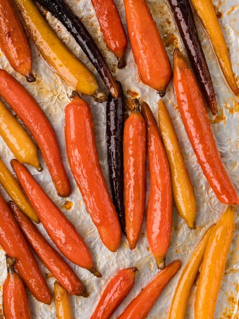 Roasting Carrots in a pan on their own.