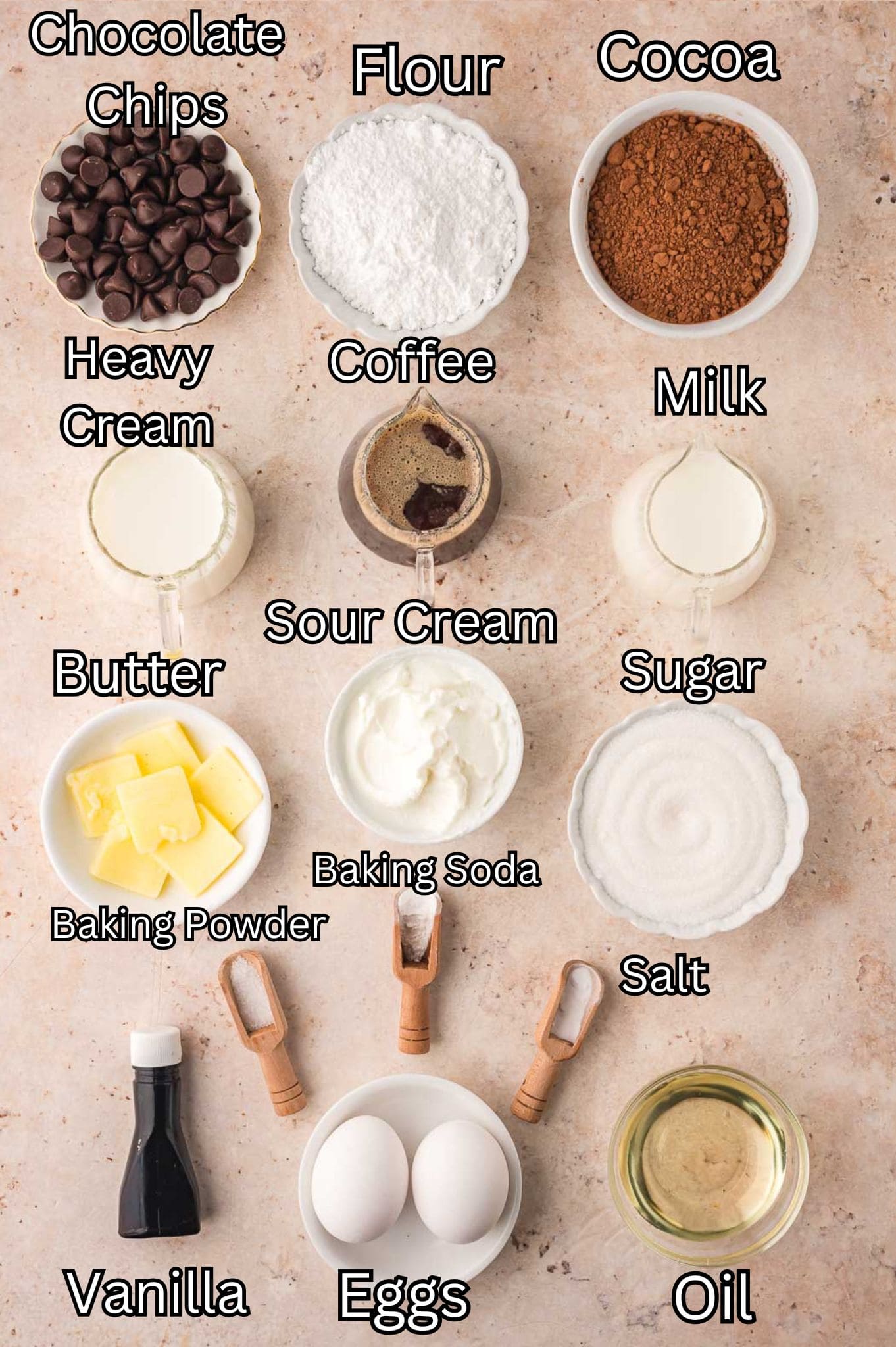 Ingredients Double Chocolate Cake