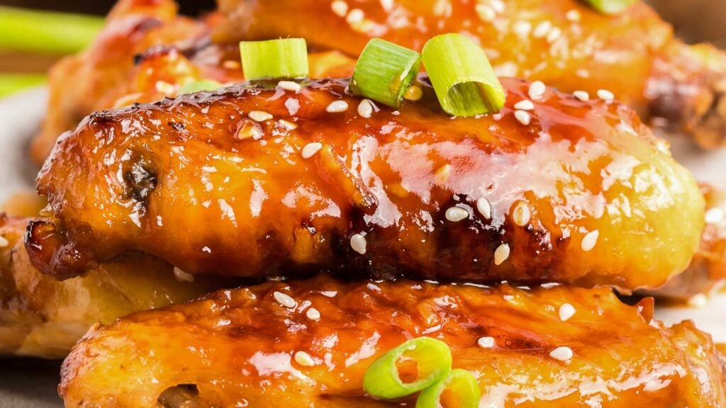 Honey Garlic Chicken Wings by Tessie's Table.
