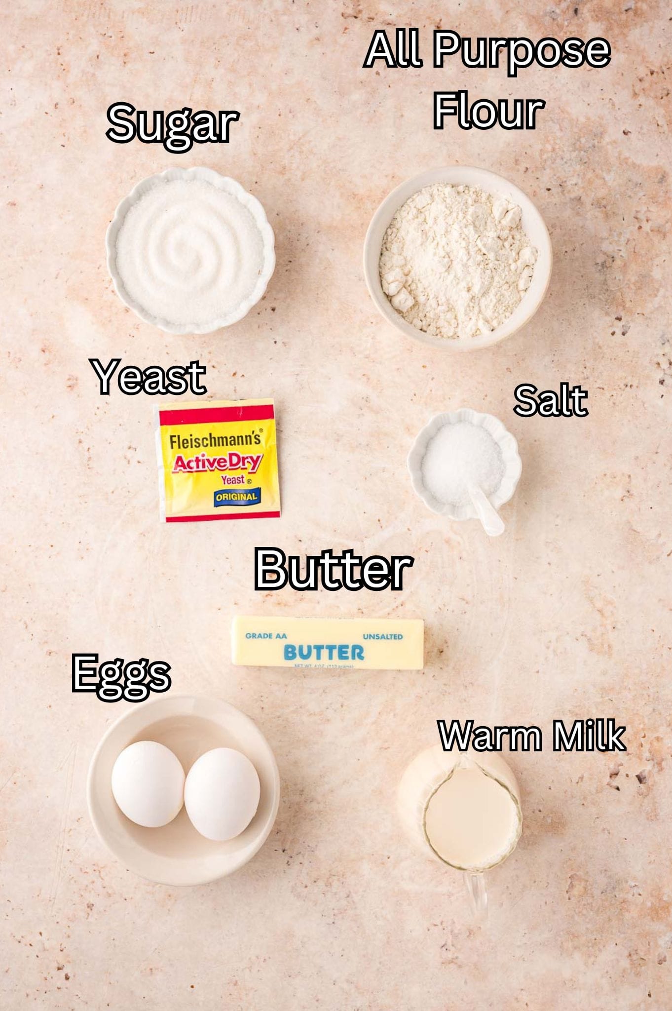 Ingredients for Brioche Buns