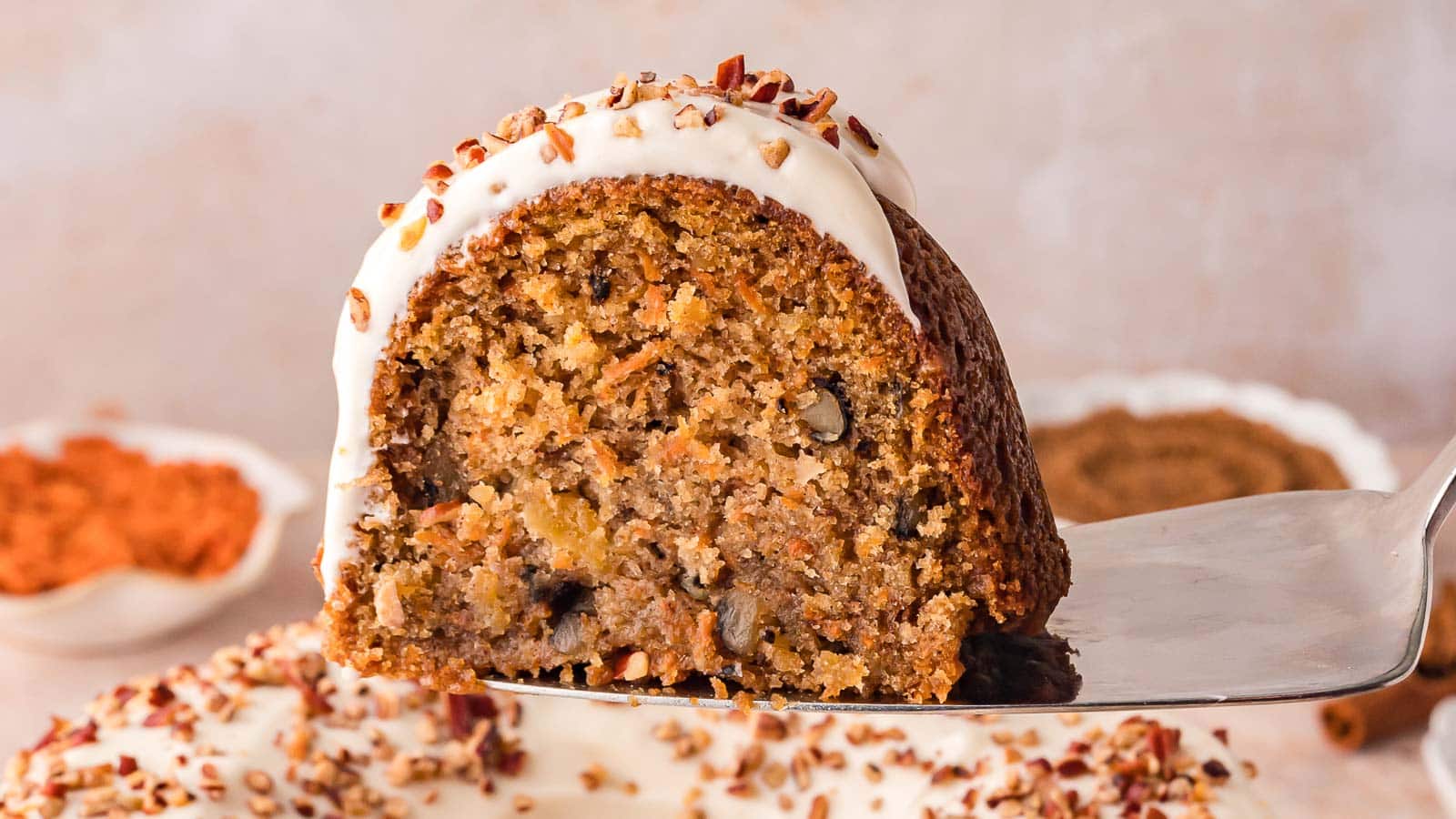 Carrot Bundt Cake by Tessie's Table.