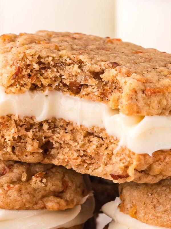 Carrot Cake Cookie Sandwiches