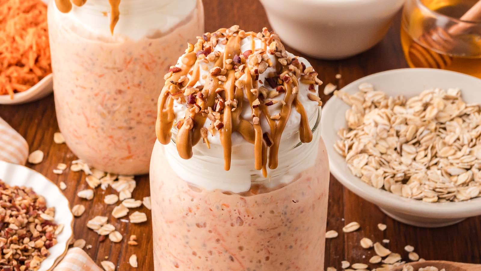 Carrot Cake Overnight Oats by Tessie's Table.