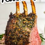 Tender, juicy rack of lamb with a crispy garlic herb crust! Perfect for a special dinner but easy enough for any night. Try this simple recipe! 🥩✨ #RackOfLamb #EasyDinner.