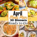 Image of April Meal Plan dinners.