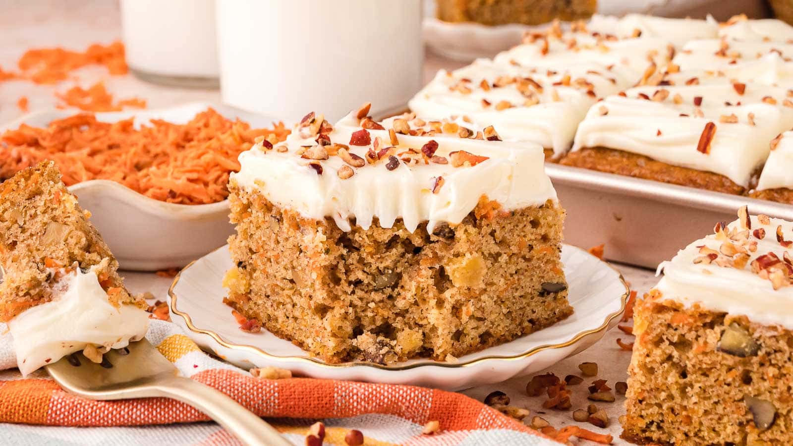 Carrot cake sheet cake by Tessie's Table.