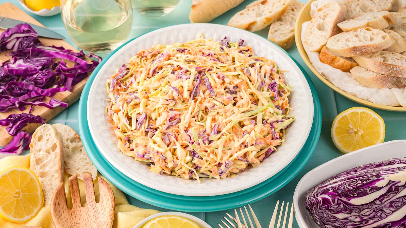 Easy Coleslaw Recipe by Tessie's Table.