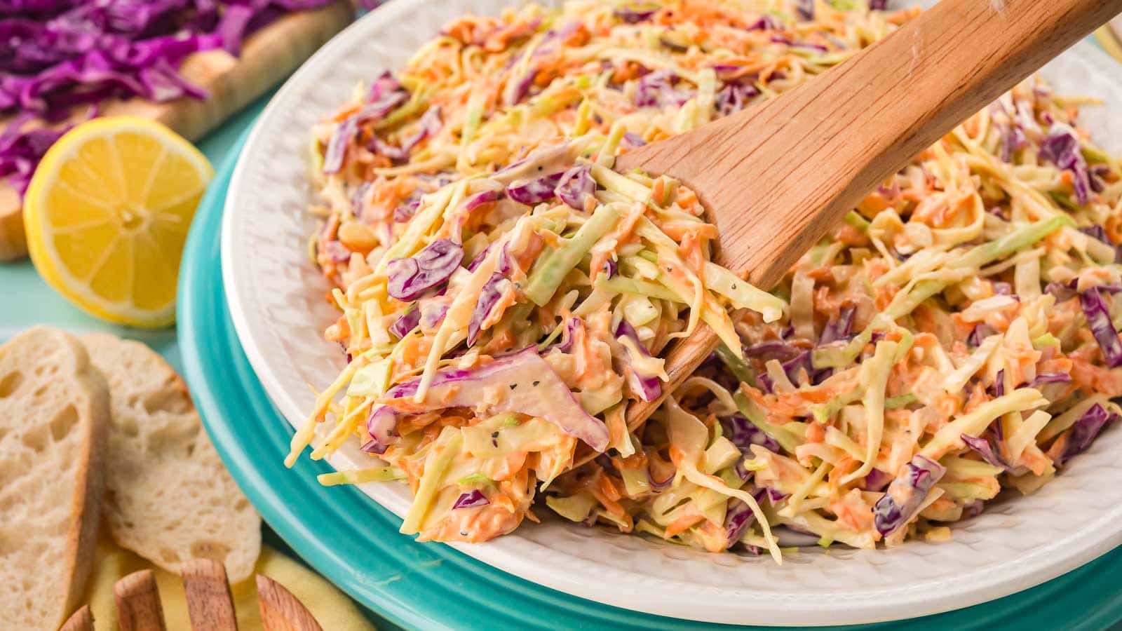 Easy Coleslaw Recipe by Tessie's Table.