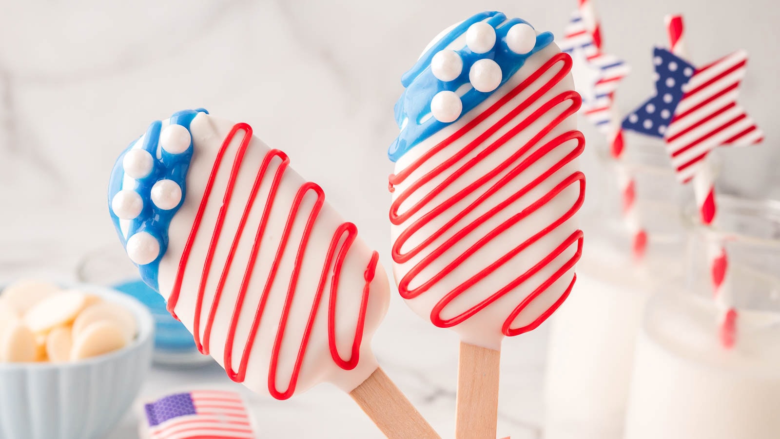 4th of July Cakesicles by Tessie's Table.
