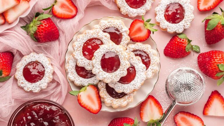 Strawberry Pie Crust Cookies by Tessie's Table.