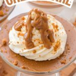 Melted Biscoff poured onto whipped cream. The Easy No Bake Dessert.