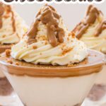 Melted Biscoff poured onto whipped cream. The Easy No Bake Dessert.