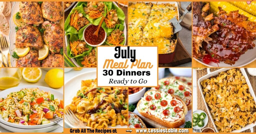 Grid of eight family-style dinners .