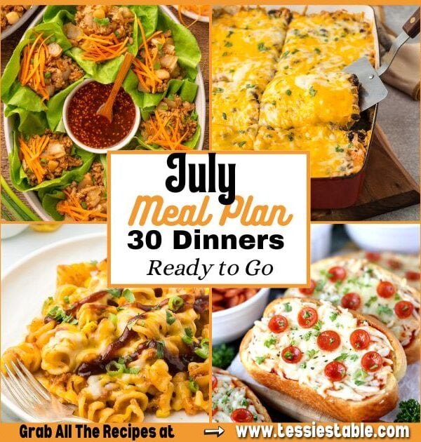 July 2025 Monthy Meal Plan