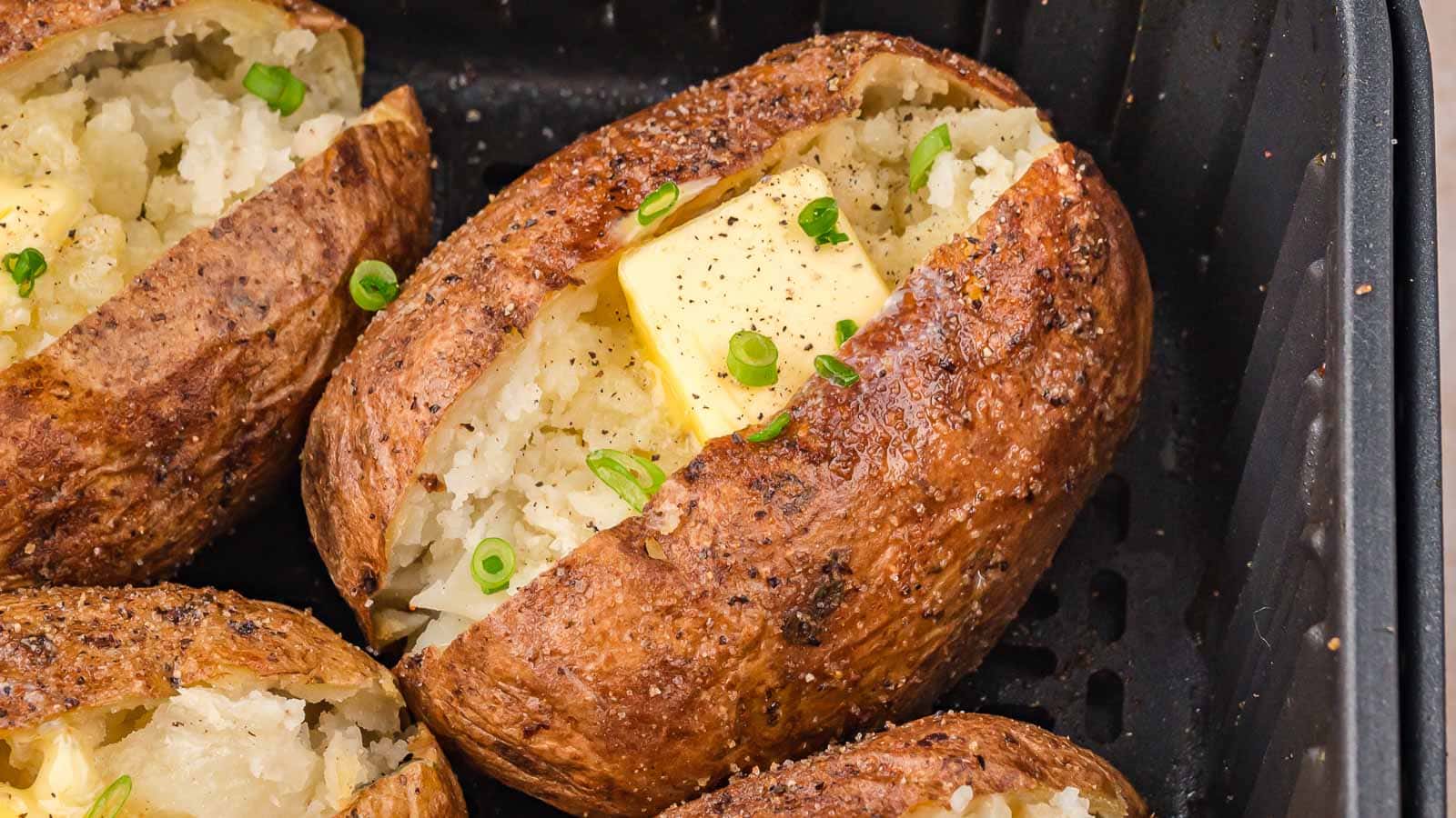 Air Fryer Baked Potato by Tessie's Table.