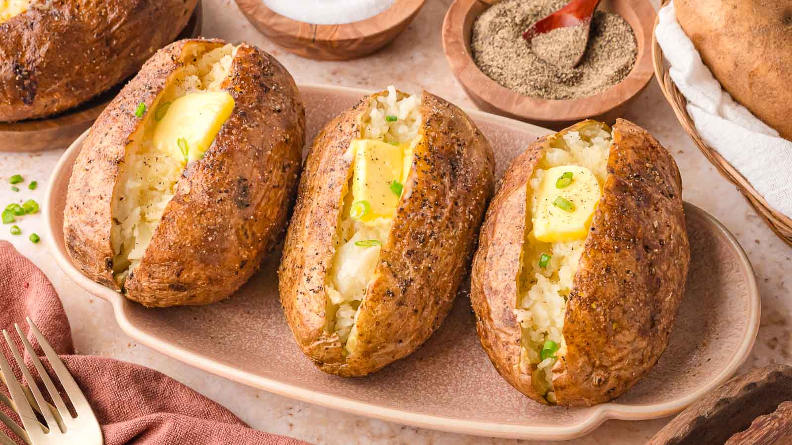 Air Fryer Baked Potato by Tessie's Table.