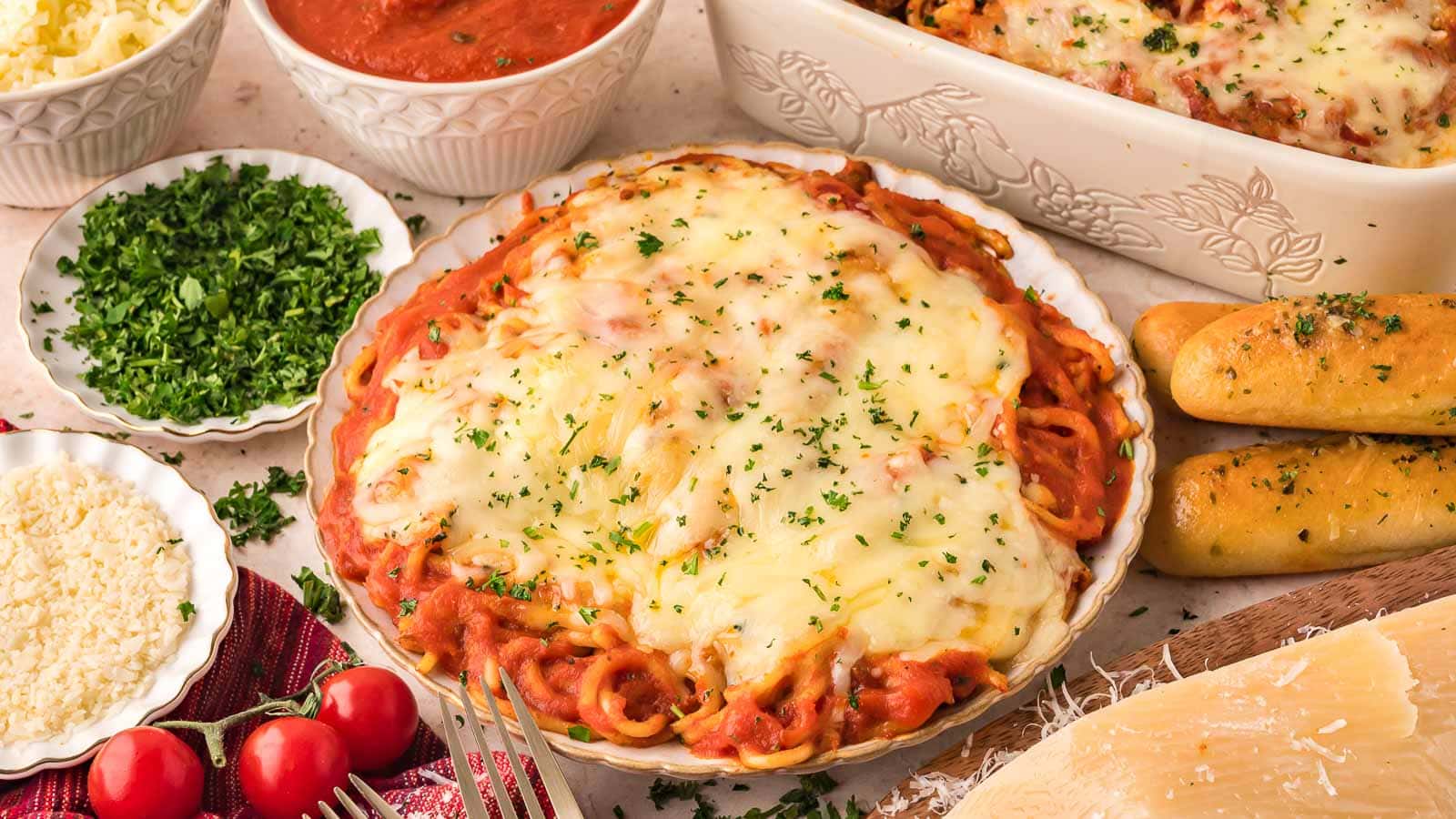Baked Spaghetti by Tessie's Table.