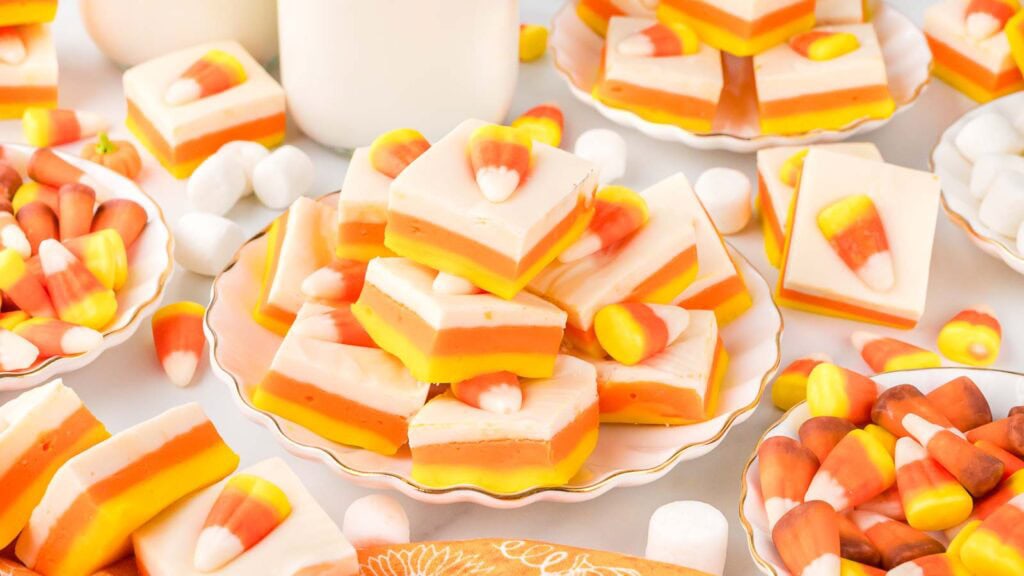 Candy Corn Fudge by Tessie's Table.