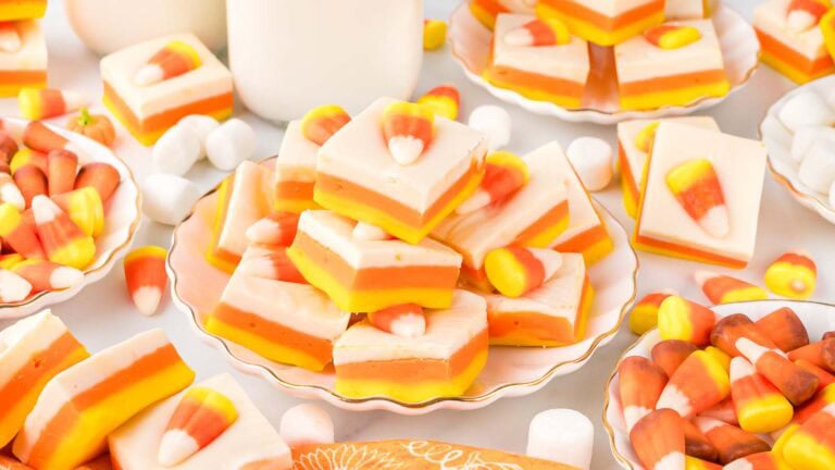 Candy Corn Fudge by Tessie's Table.