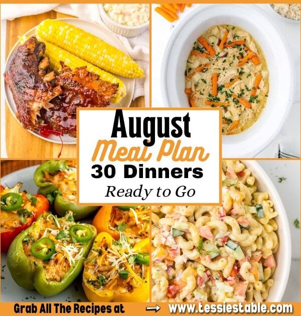 August 2025 Monthly Meal Plan