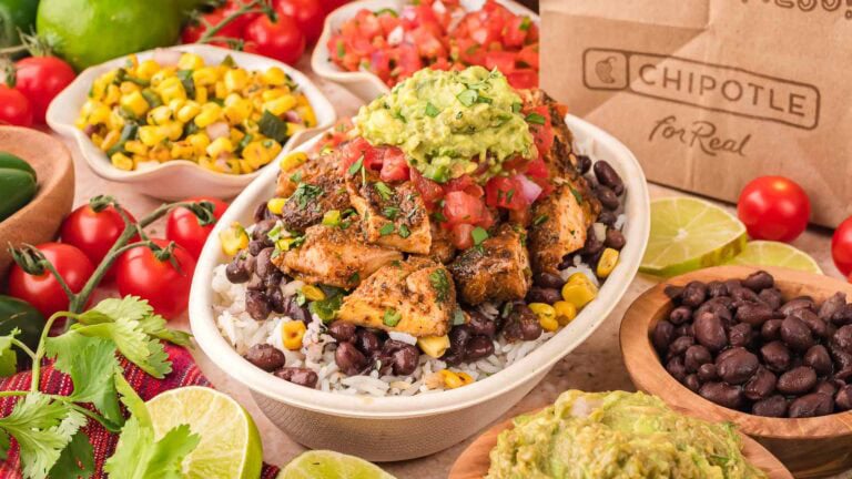 Chipotle Chicken Burrito Bowls by Tessie's Table.