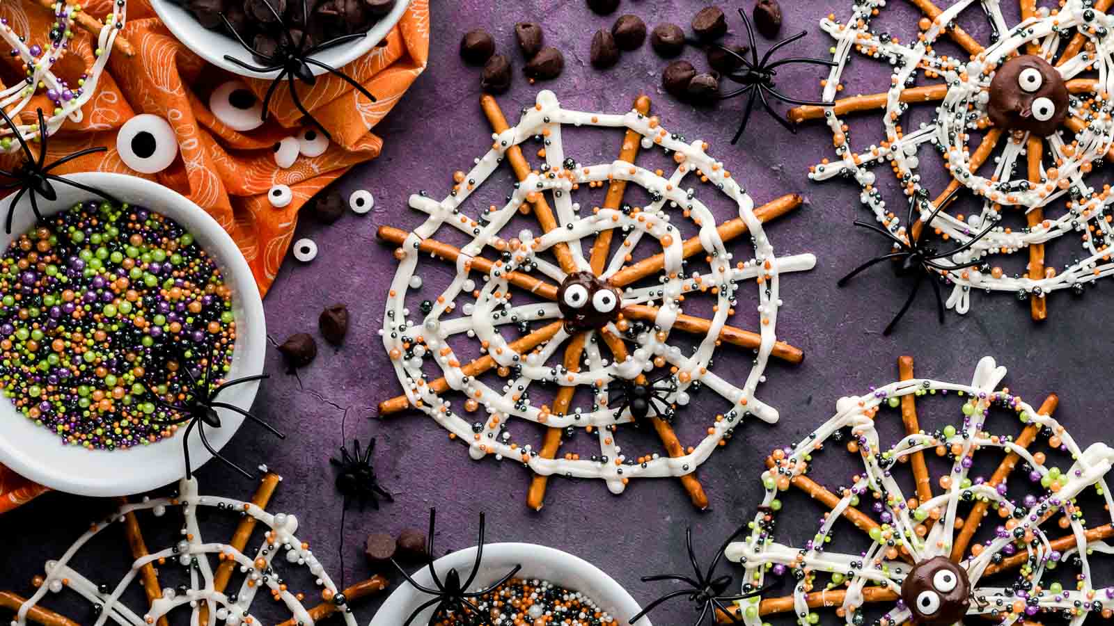 Pretzel Spider Webs by Tessie's Table.