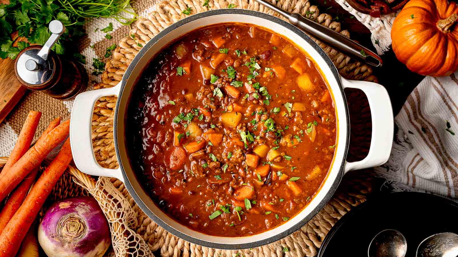 Pumpkin Chili Recipes by Tessie's Table.