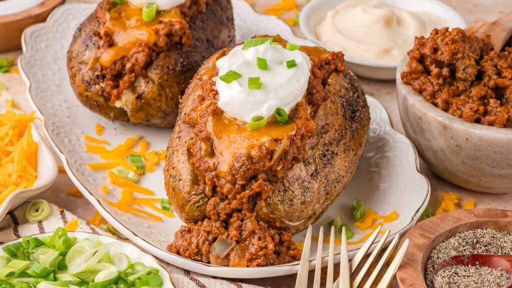 Sloppy Joe Baked Potato by Tessie's Table.