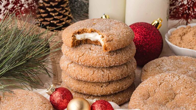 Gingerbread Cheesecake Cookies By Tessie's Table.