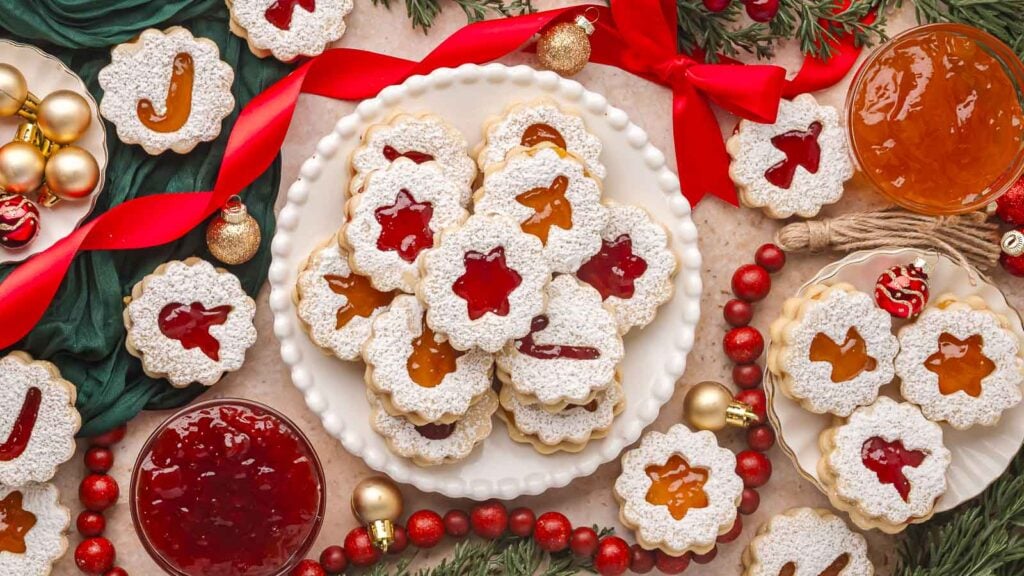Linzer Cookies by Tessie's Table.