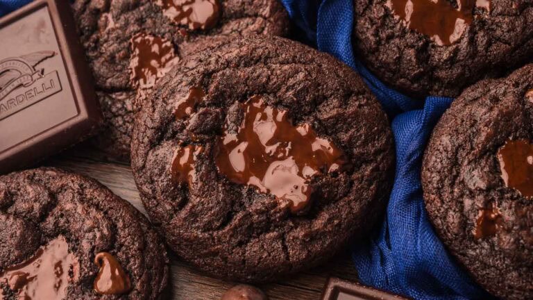 Double Chocolate Chunk Cookies By Tessie's Table.